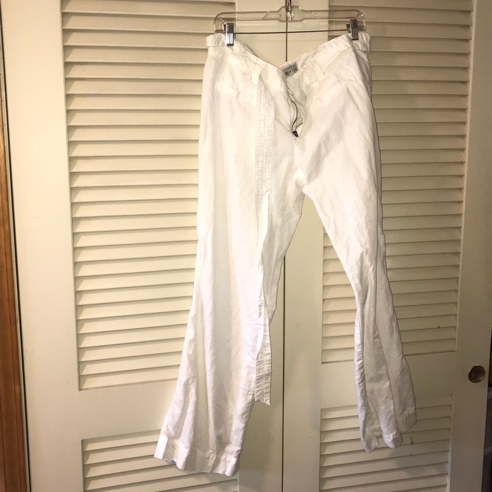 White flare wide leg pants NEVER WORN