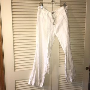 White flare wide leg pants NEVER WORN