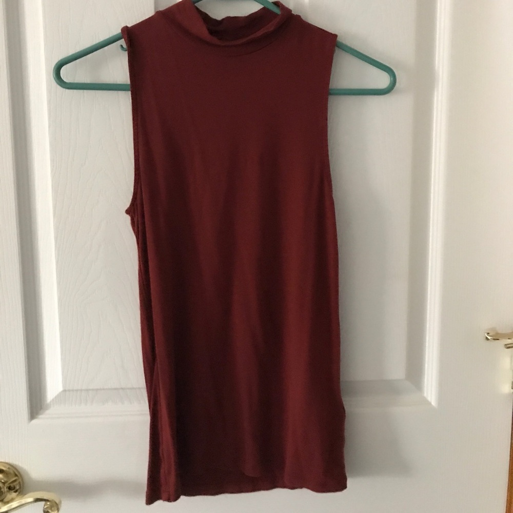 H&M mock turtle neck sleeveless shirt XS