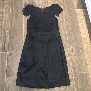 BCBG Black Chiffon Satin Cocktail Dress Size 4