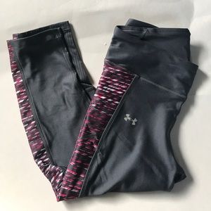Under Armour Capri, Gray/Pink/White