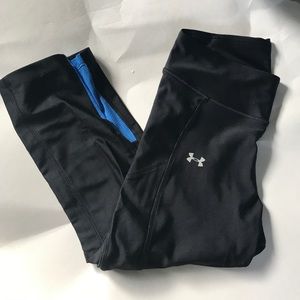Under Armour Capris, Black and Blue