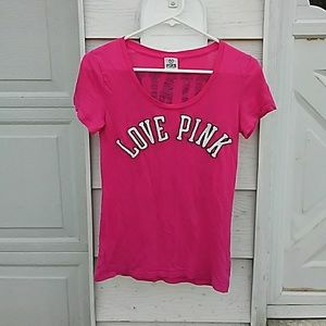 PINK Victoria's Secret Tops - VS PINK scoop neck shirt adorable! PINK Victoria's Secret Tops - VS PINK scoop neck shirt adorable!