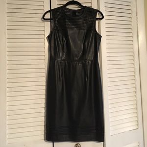 CALVIN KLEIN Perforated Vegan Leather Dress