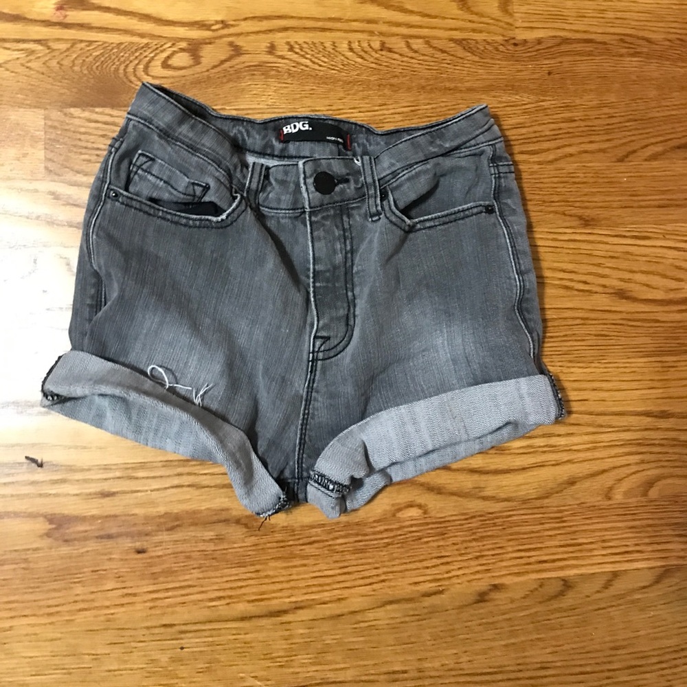 High waisted urban outfitters jean charcoal short