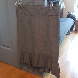 Express design studio Gray trend skirt with frills