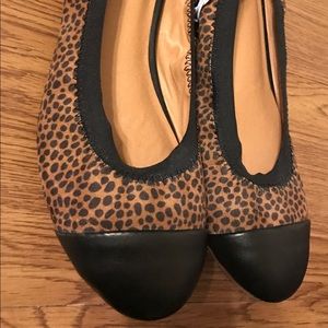 NWOT Merona Leopard and Black flats Size 7.5