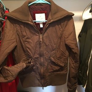 Gently used brown XS AE Bomber jacket