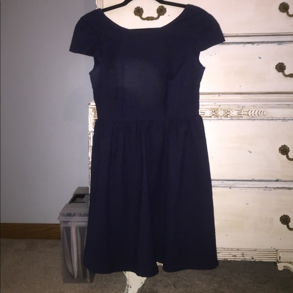 Navy backless babydoll dress - Picture 1 of 3