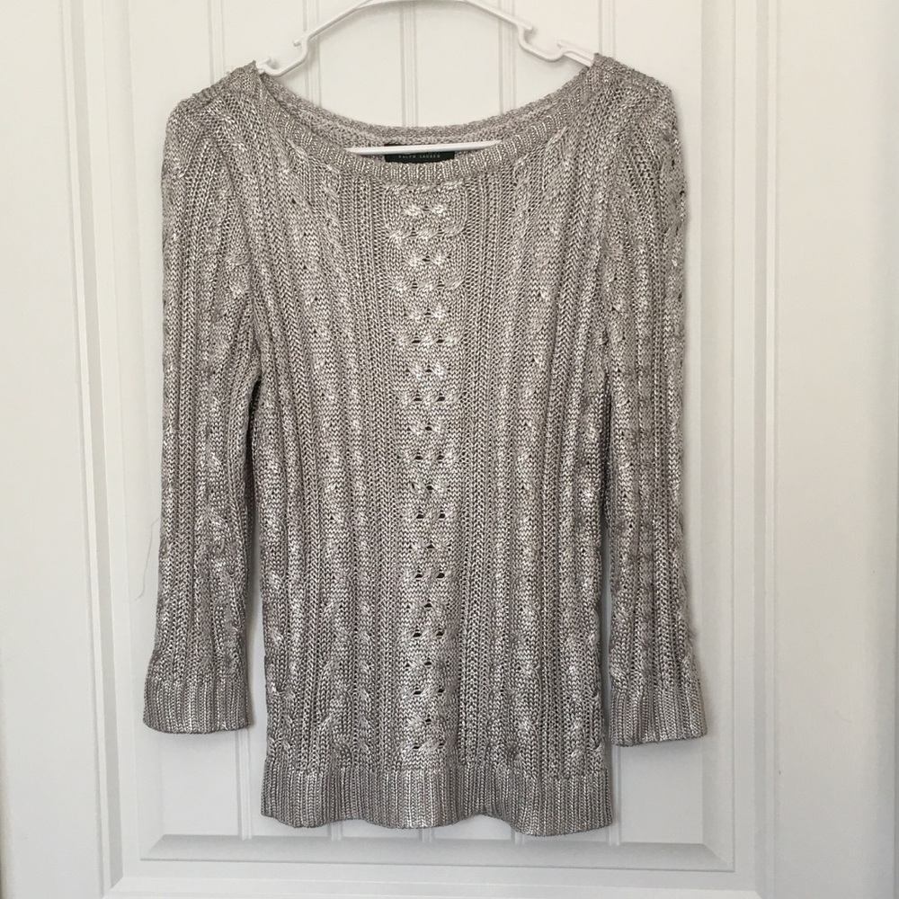 Ralph Lauren Silver Cord Sweater