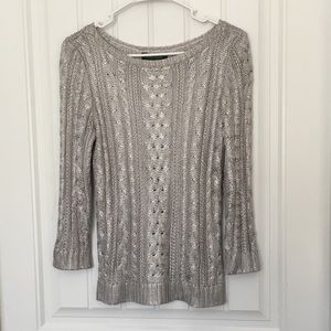 Ralph Lauren Silver Cord Sweater
