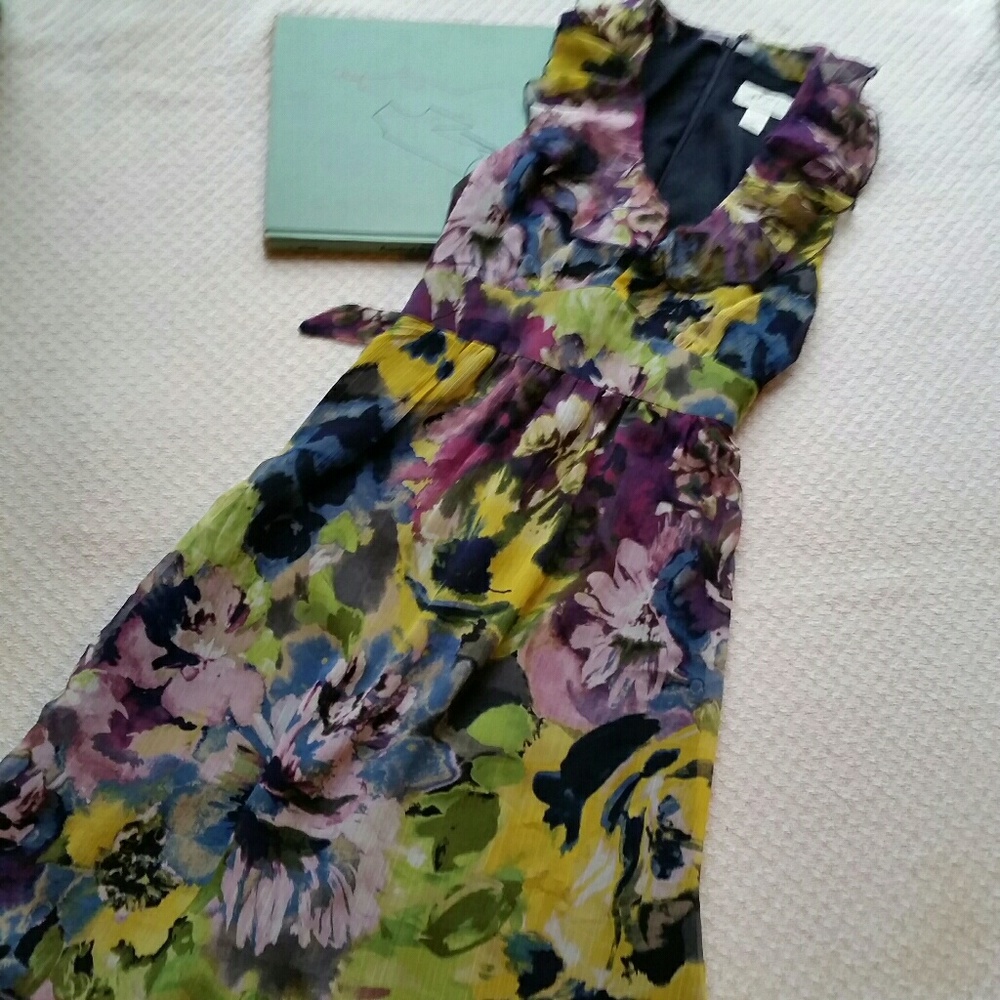 Loft New w/o tags. Sz4P Chiffon Watercolor Dress