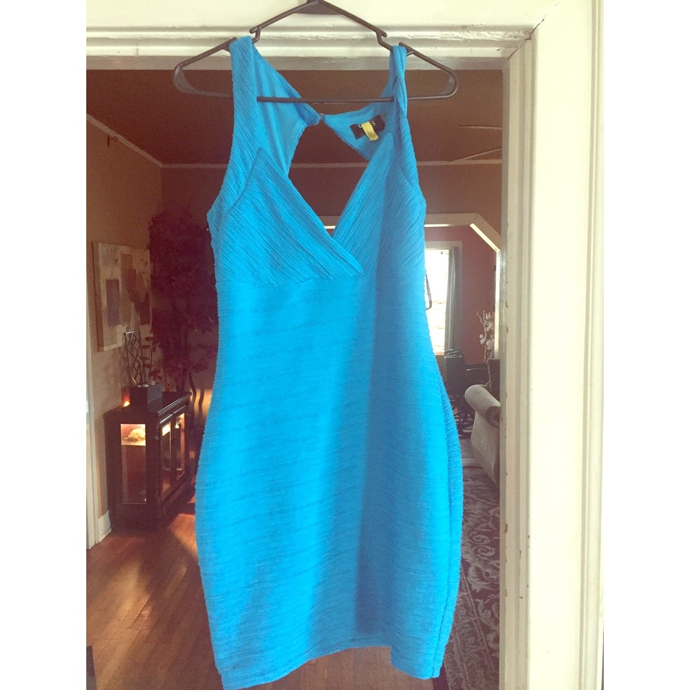 Fitted Blue Guess Dress