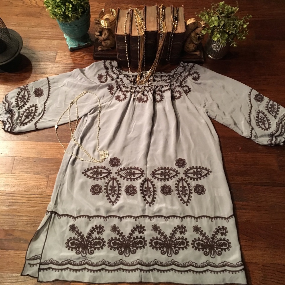 Blue Tassel Boho Hippie Top