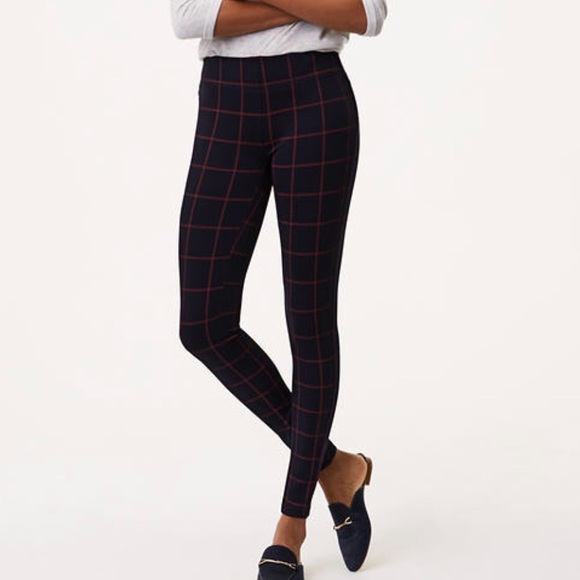 plaid ponte pants