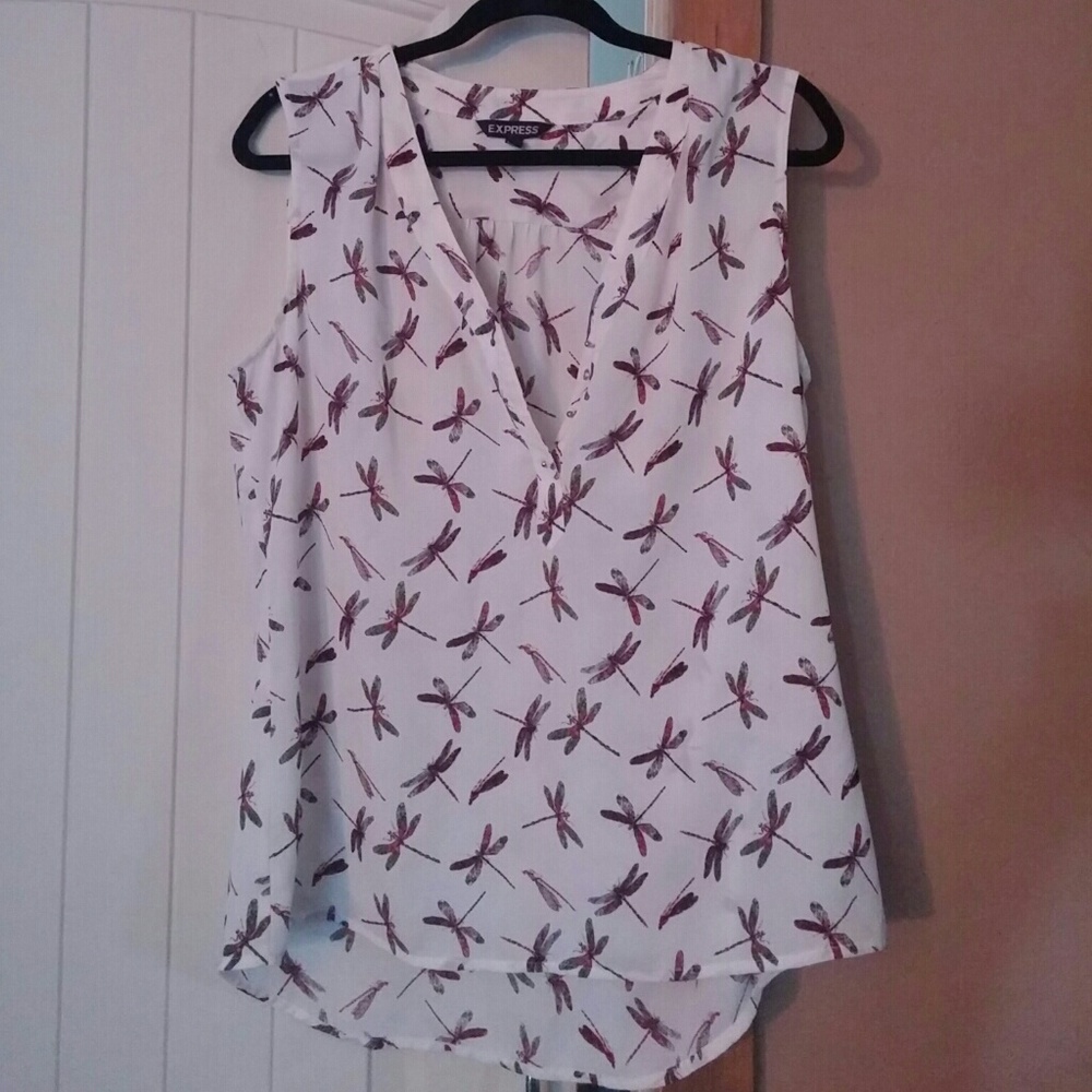 Express Dragonfly print top