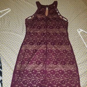 Lace overlay dress