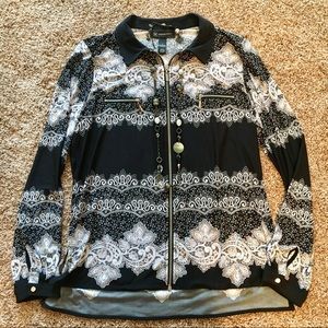 Light & Stretchy Lace Print Cover Up