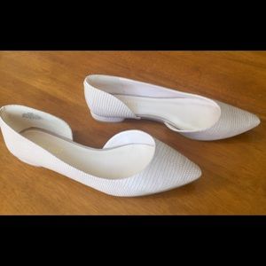 Nine West Nude D'Orsay Textured Flat