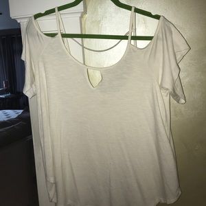 Off white off the shoulder tank
