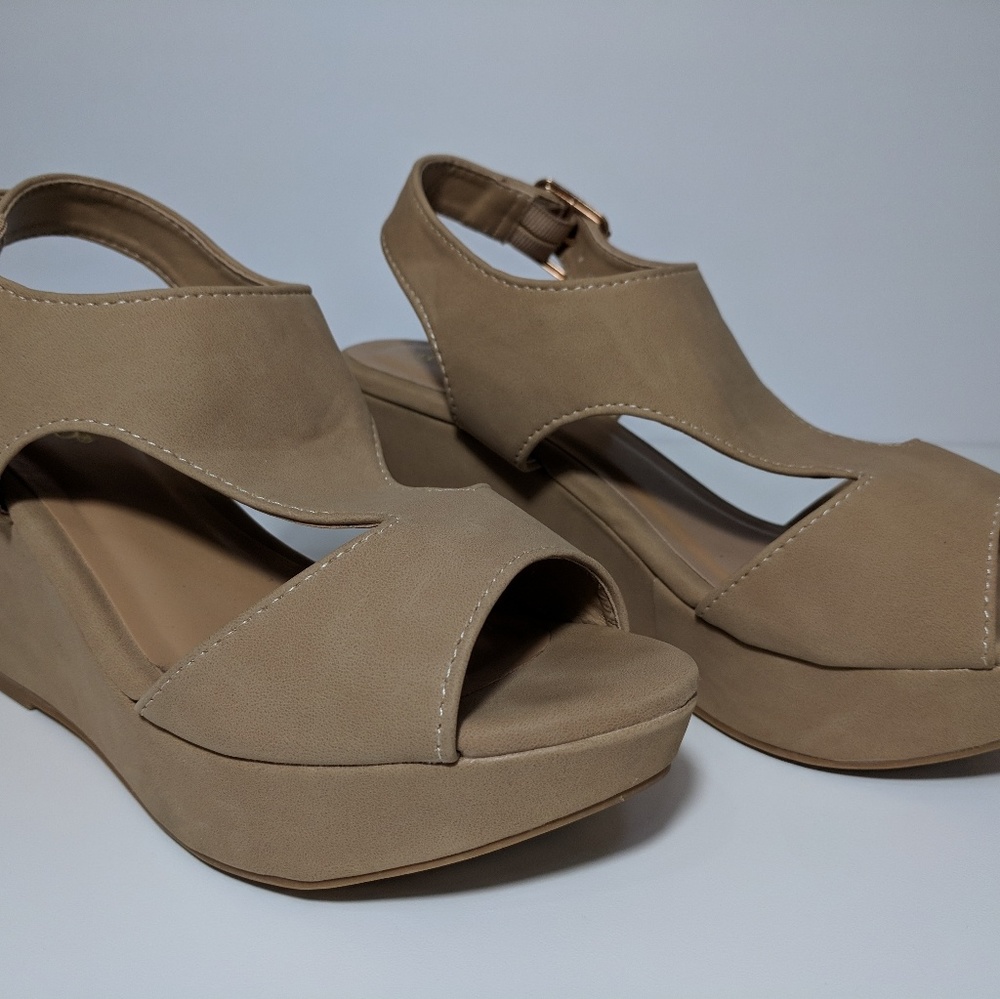 Bamboo Wedge Heel