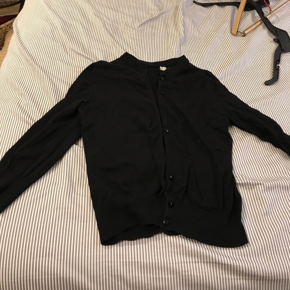 Jcrew black cardigan, M