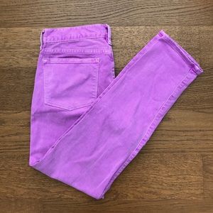 J Crew Lavender Toothpick Ankle Jeans