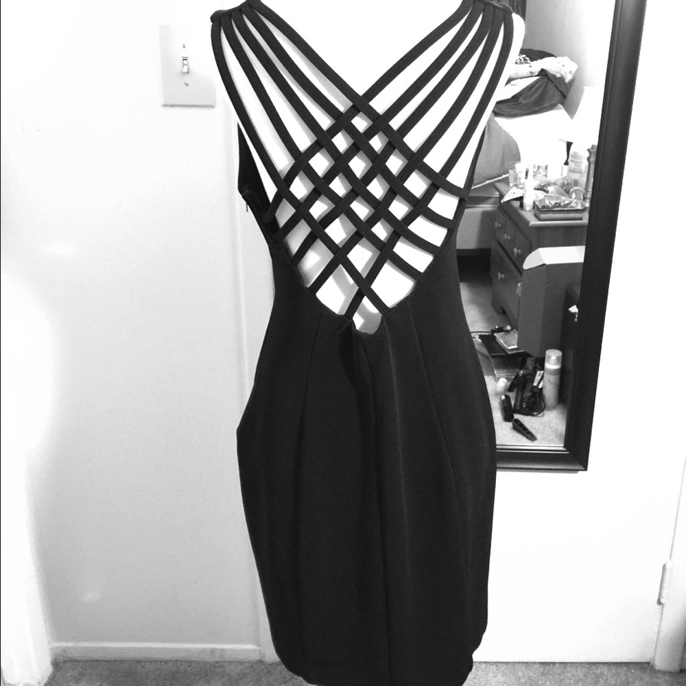 Sexy black cocktail dress