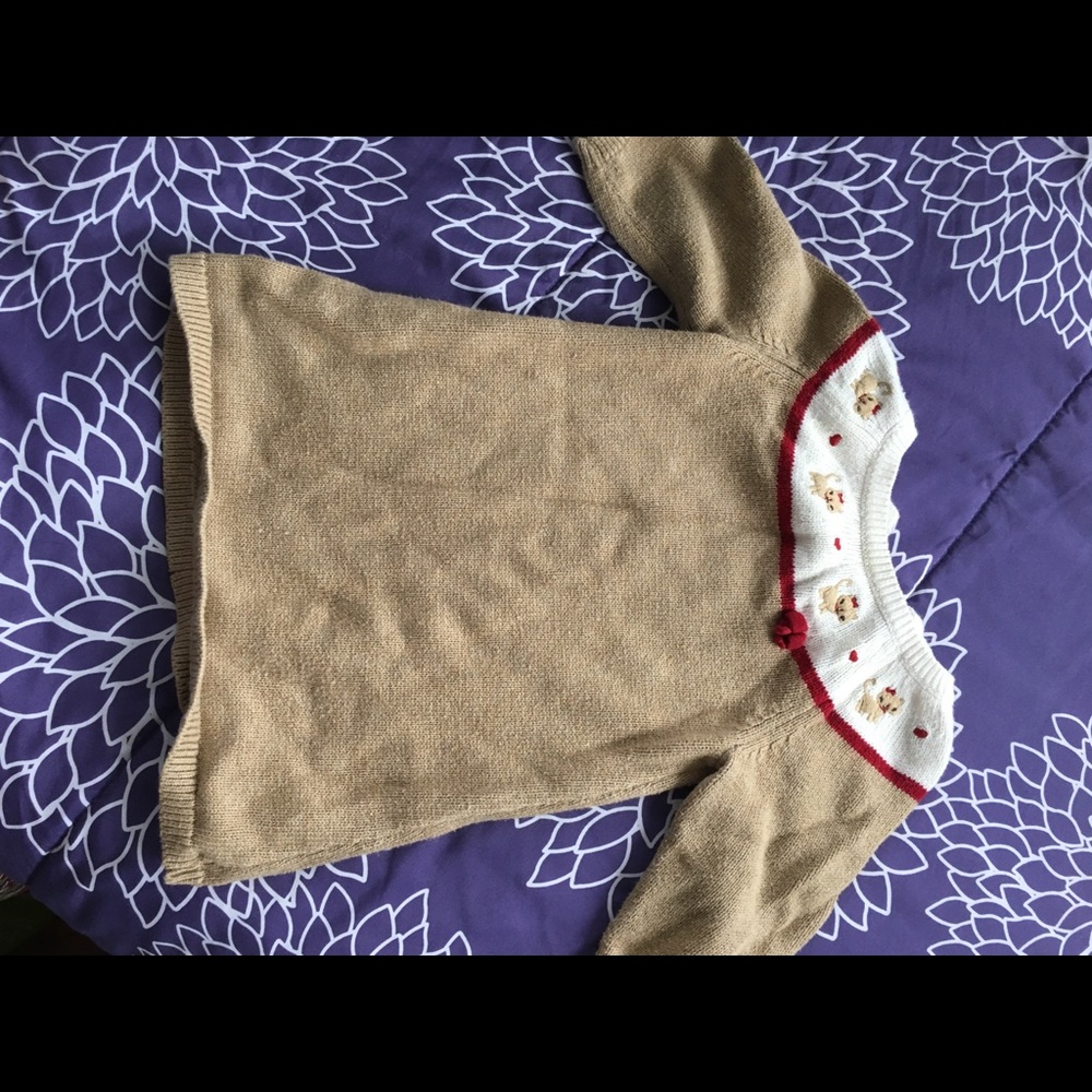 Gymboree baby girl sweater dress w kittens