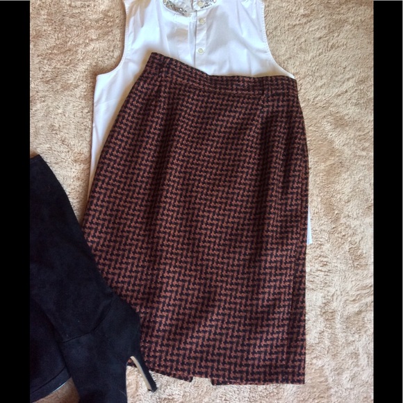Vintage Madeleine Houndstooth Skirt - Picture 1 of 6