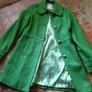 Gorgeous green lined pea coat.