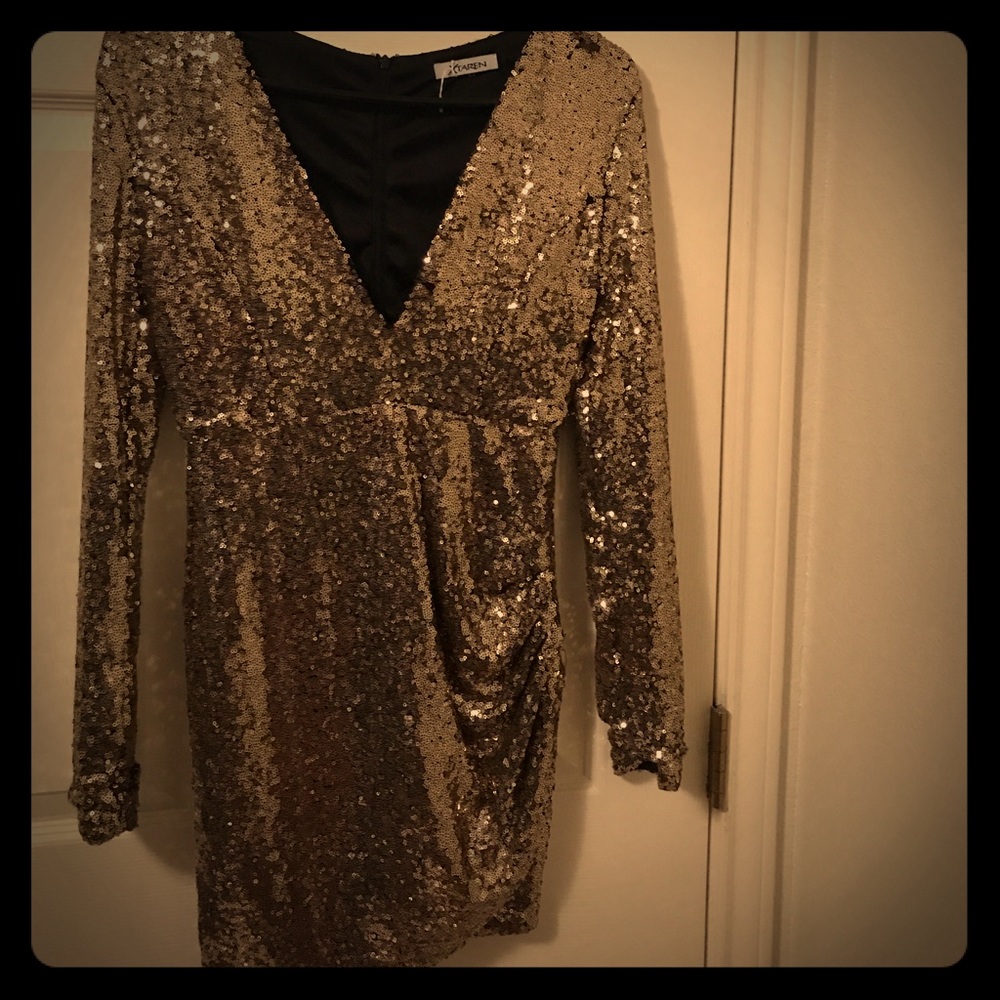 Gold Sequins Dress