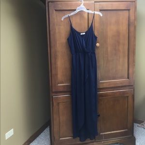 Navy high low dress