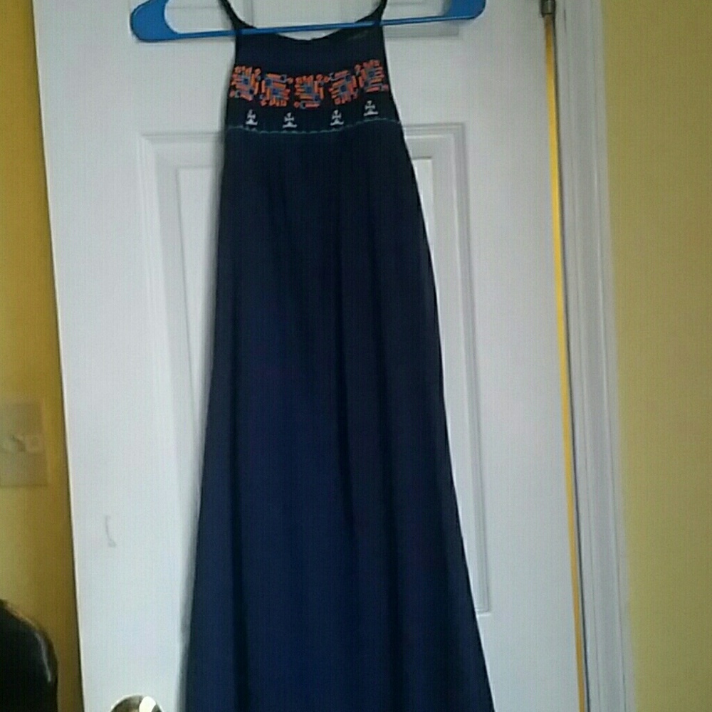 A navy dress