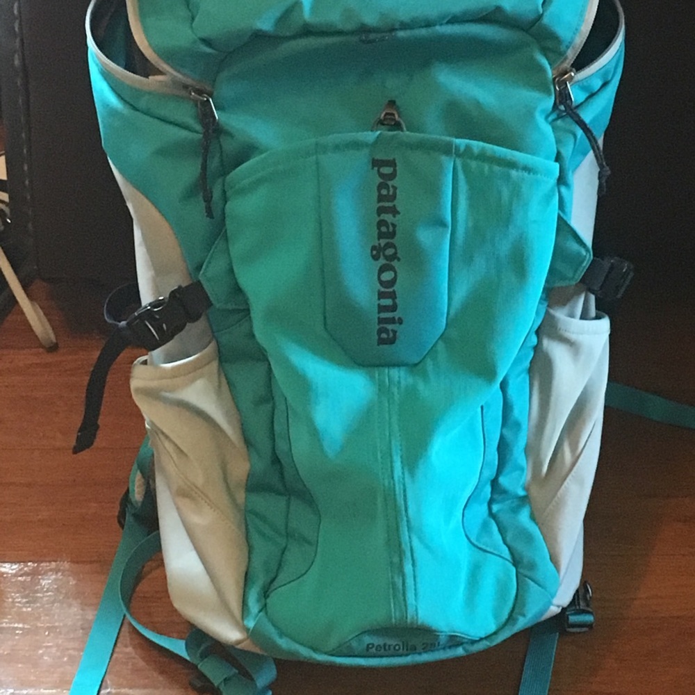 Patagonia Petrolia 28L pack in Epic Blue.