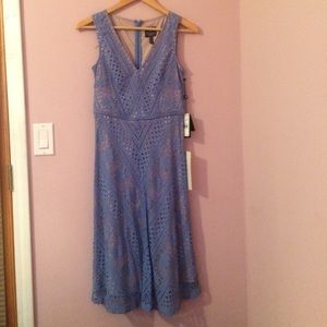 Adrianna Papell blue knee length dress