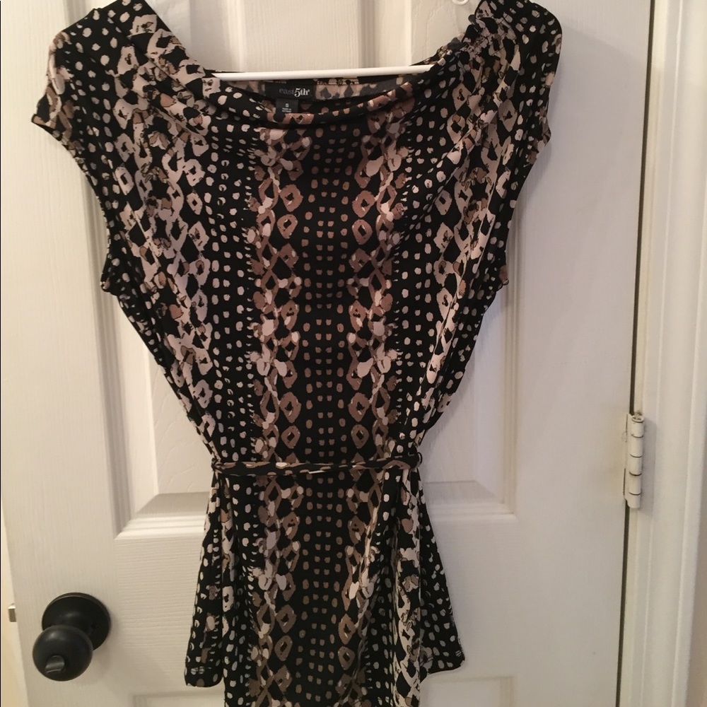 Black and brown blouse