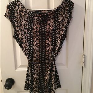 Black and brown blouse