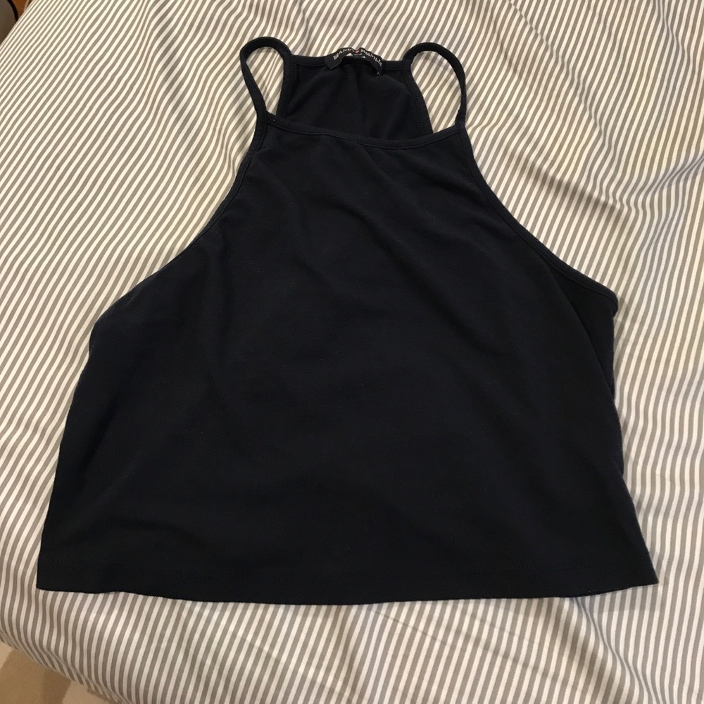 Brandy Melville crop top - small, navy blue