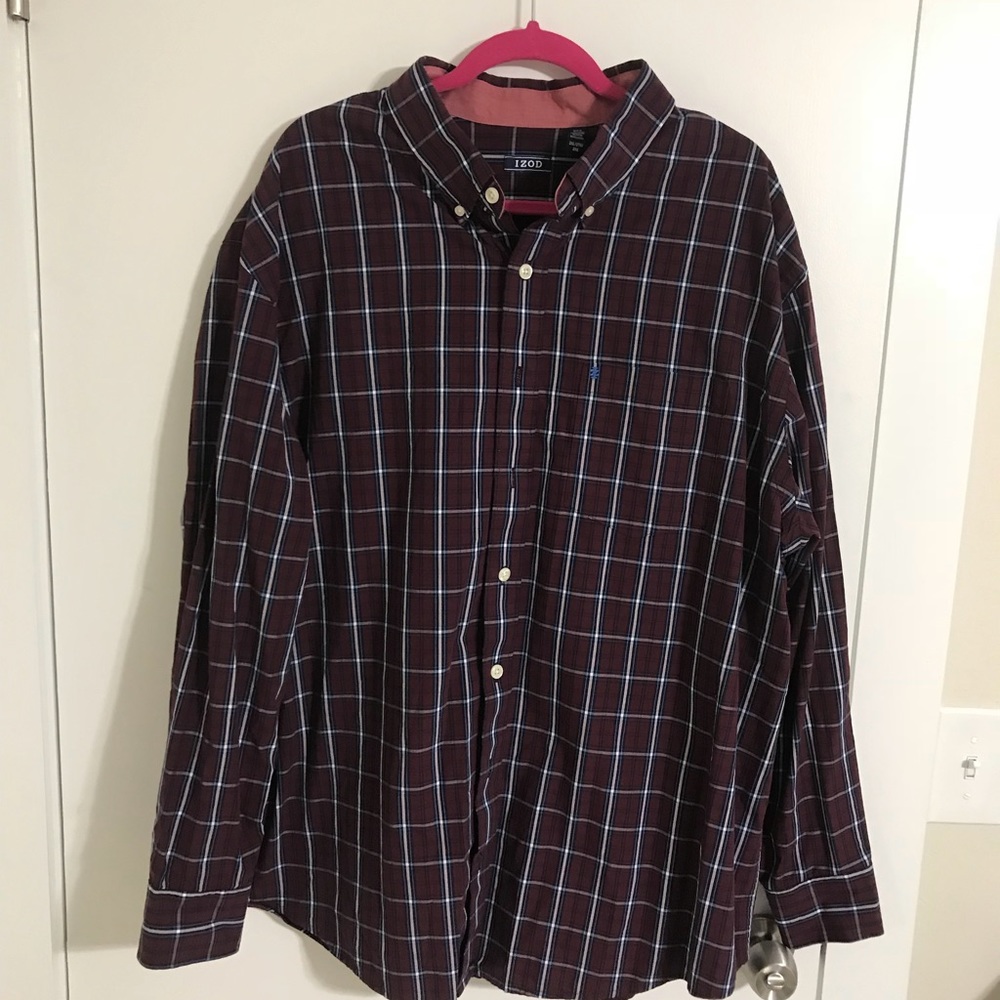 Long sleeve Izod shirt.
