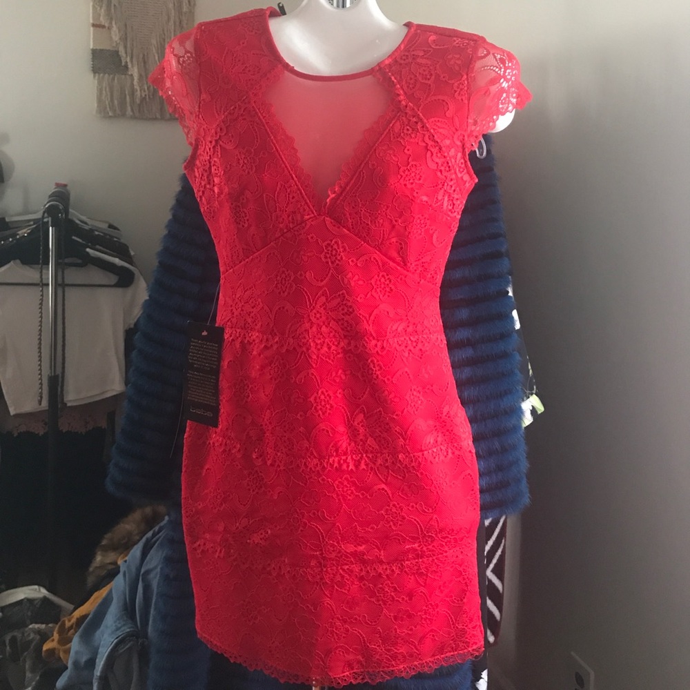 Bebe red mini dress