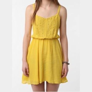 Lucca couture yellow beaded dress size small
