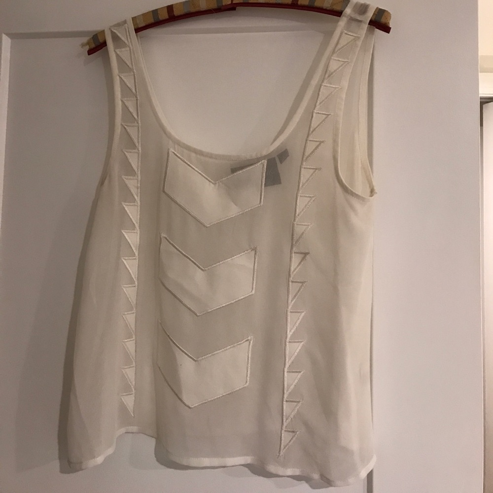 Minkpink white sheer shirt size small