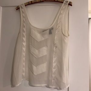 Minkpink white sheer shirt size small