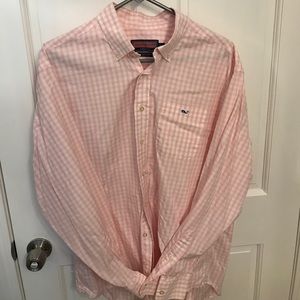 Vineyard Vines pink gingham button down