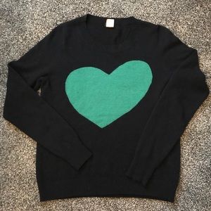 J. Crew Heart sweater size m