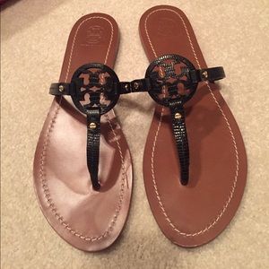 Tory Burch black Mini Miller Flat Thong
