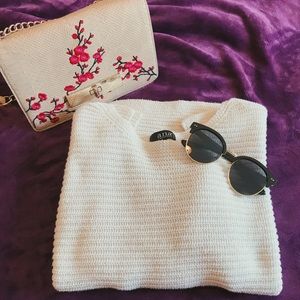 shimmer knit sweater