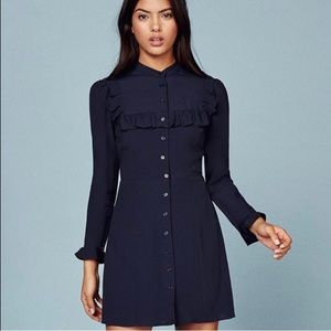 Reformation Maia Dress in Navy