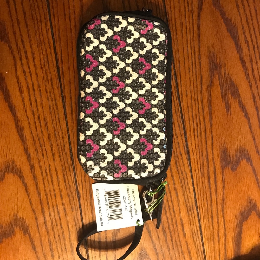 Vera Bradley sequin wristlet